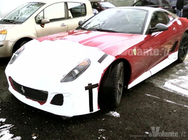 I must say that I'm very surprised to see this Ferrari 599 GTO spied because