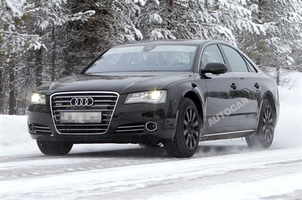 Spy photos with the new 2012 Audi S8