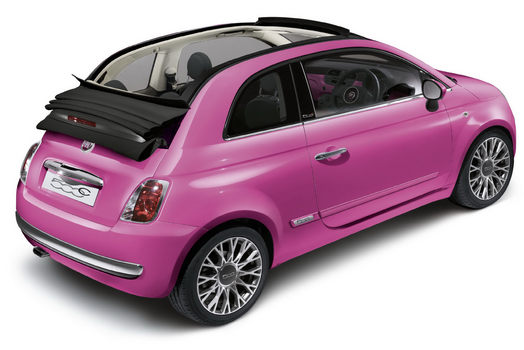 Fiat 500 Interior Pink. This new Fiat 500C Pink will