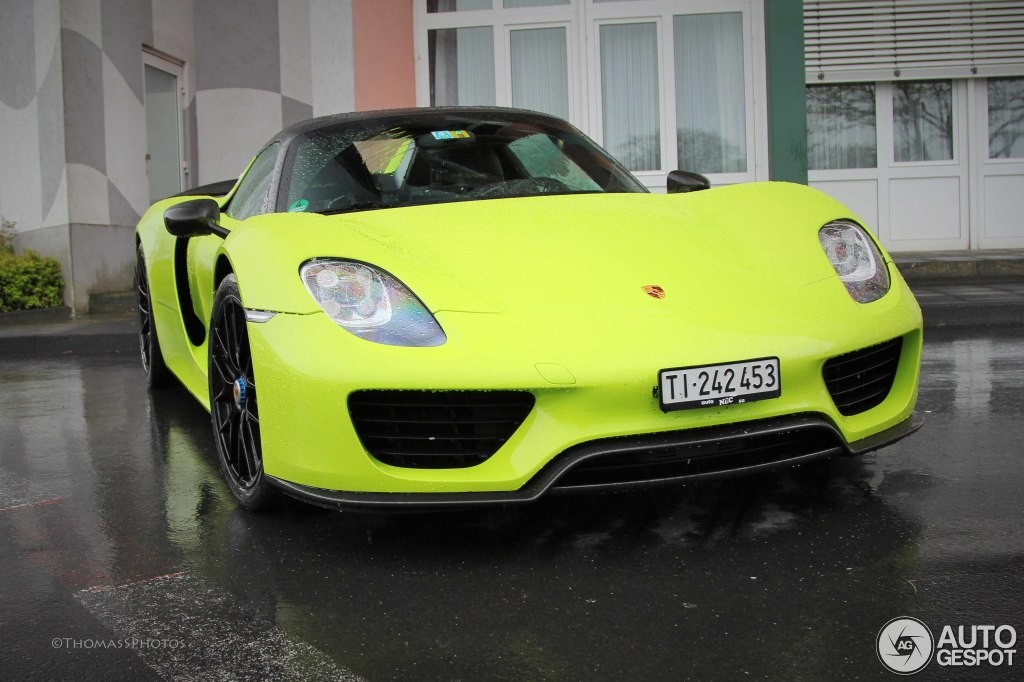 Lime Green Porsche 918 Spyder Shot Down at Nurburgring