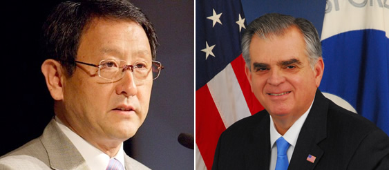 Akio Toyoda, Toyota President CEO - Ray LaHood, U.S. Transport Secretary