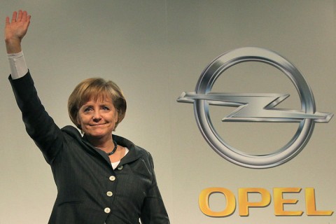 Chancellor Angela Merkel - Opel