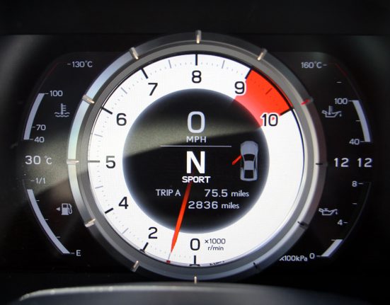 Lexus LFA dashboard information panel