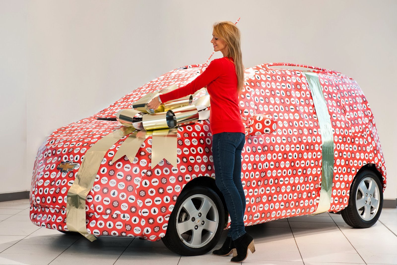 Gift wrapped Chevrolet Spark
