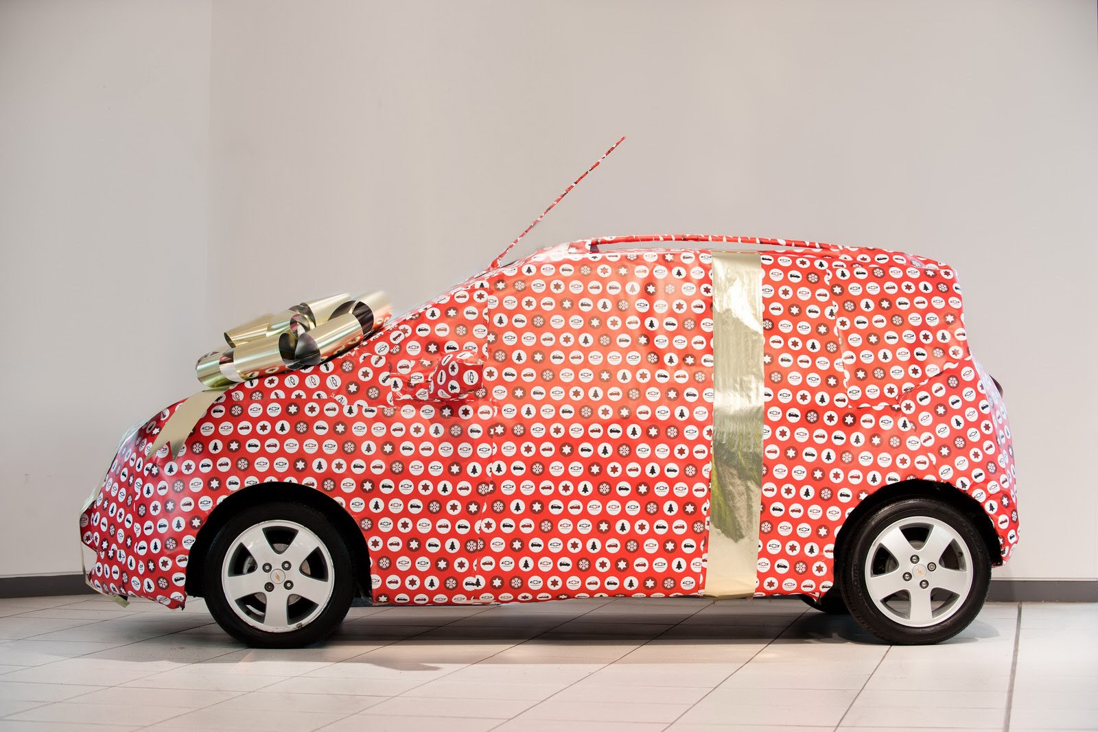 Gift wrapped Chevrolet Spark