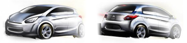 Mitsubishi city car render