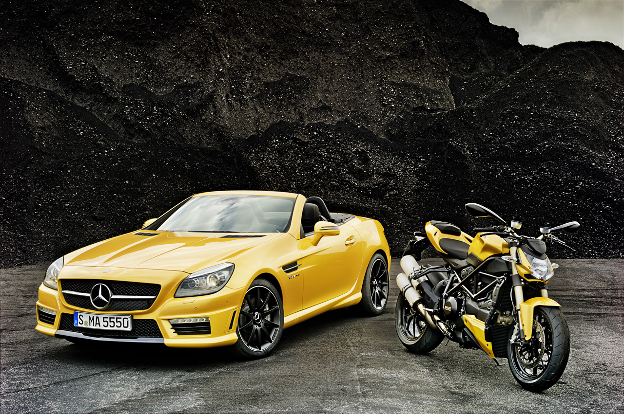 Mercedes SLK 55 AMG & Ducati Streetfighter 848