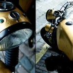 BMW R80/7 with gold leaf