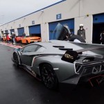 Lamborghini Veneno on the track