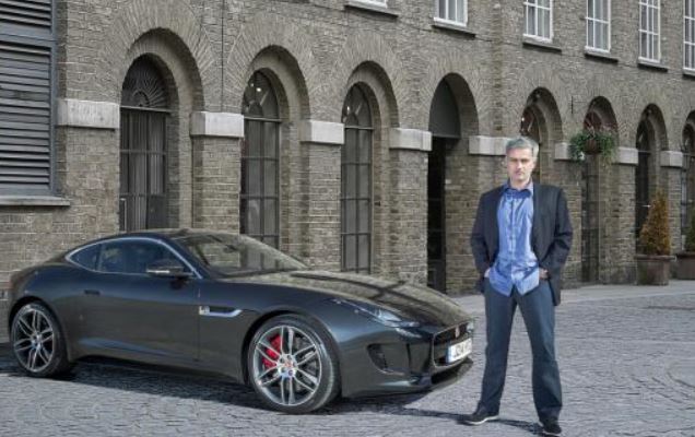 Jose Mourinho Alongside Jaguar F-Type Coupe R