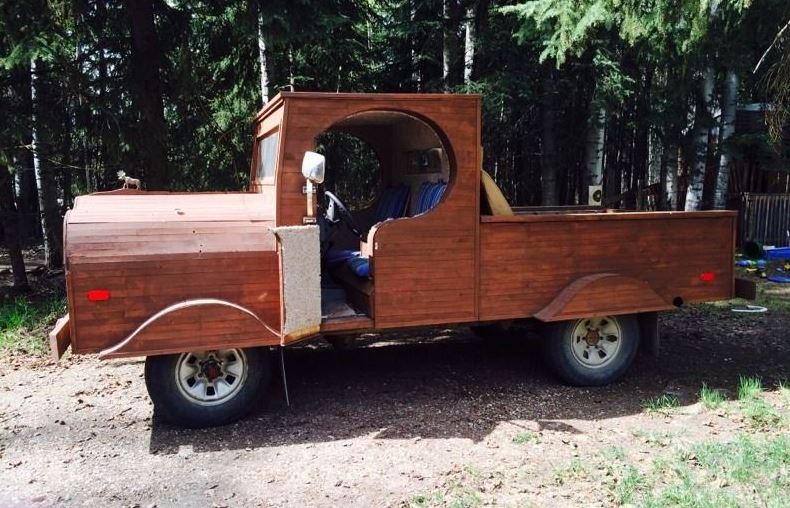 Wooden Toyota pickup