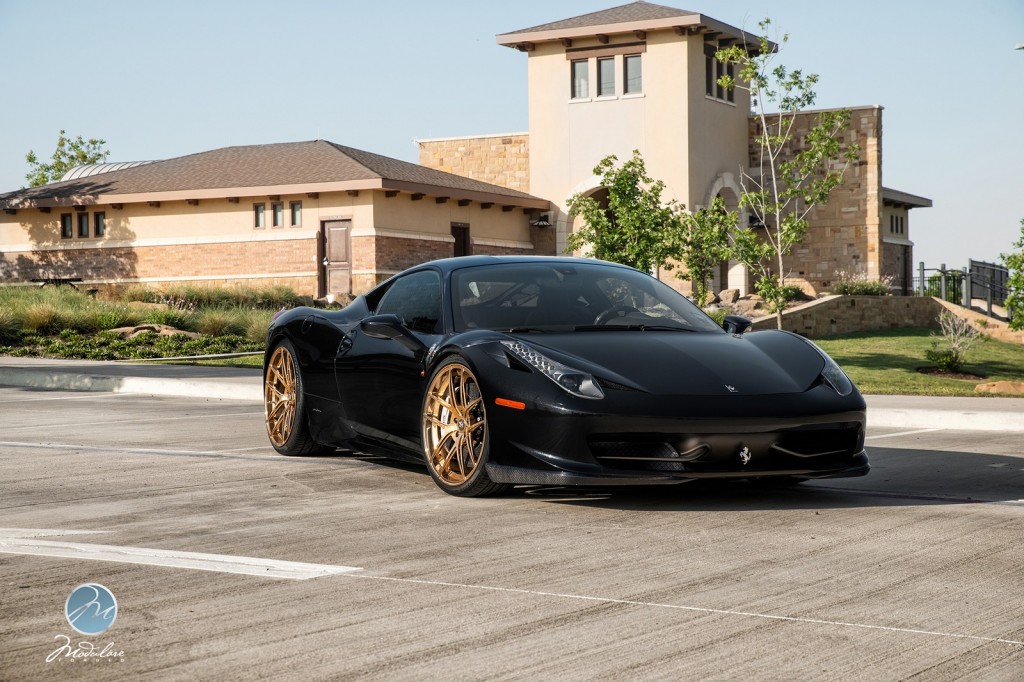 Ferrari 458 Italia with Monaco Gold Wheels