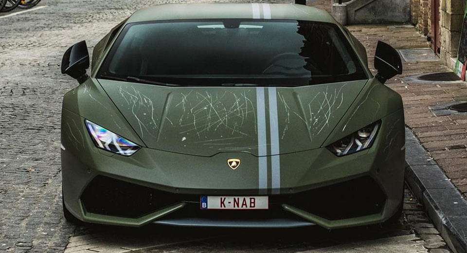 Rare Lamborghini Huracan Avio Vandalized