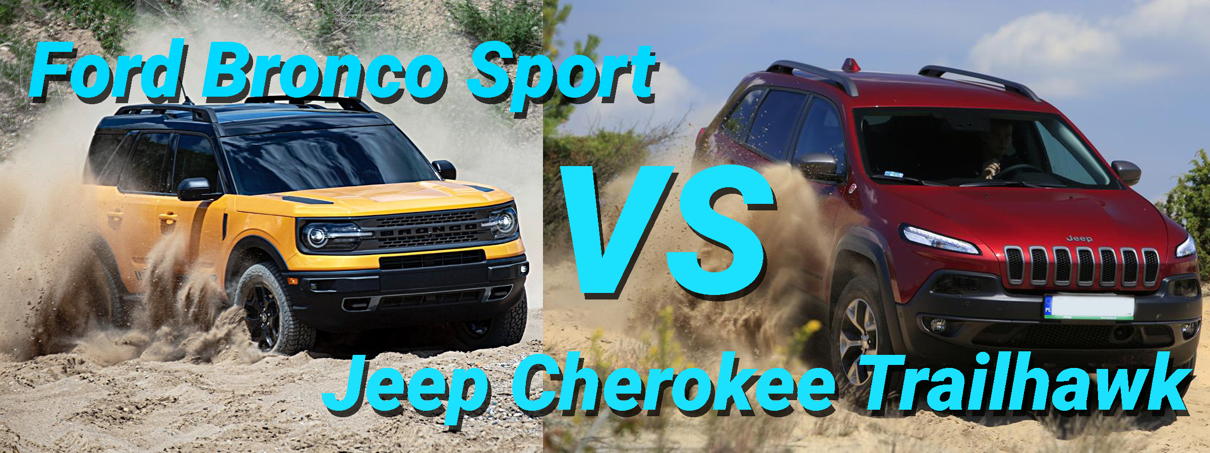 2021 Ford Bronco Sport versus Jeep Cherokee Off Roading