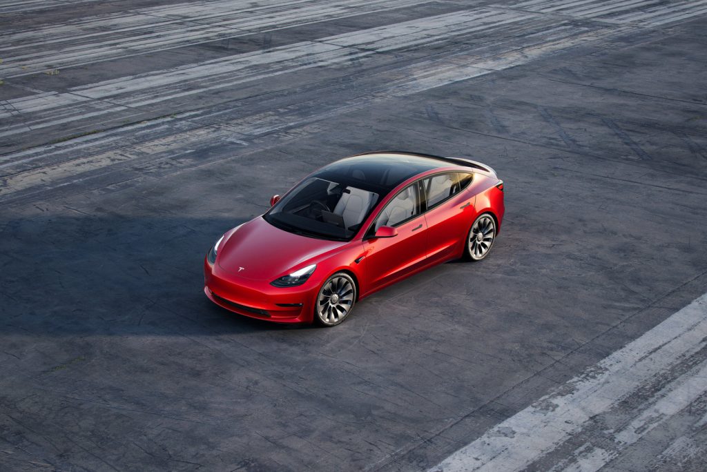 2022 Tesla Model 3 Red Exterior Design