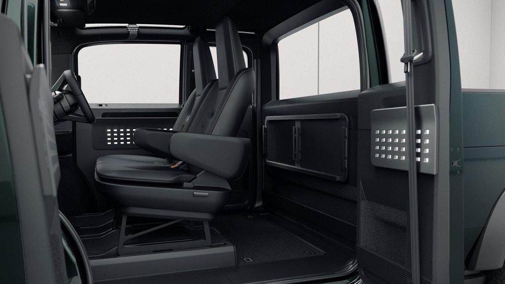 Canoo Pickup Electric Pickup Truck Interior 3 Seats