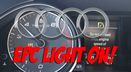 What Does EPC (Electronic Power Control) Light On Mean in Audi How to Fix
