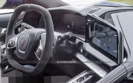 2026 Corvette Facelift Interior Spy Photos (2)