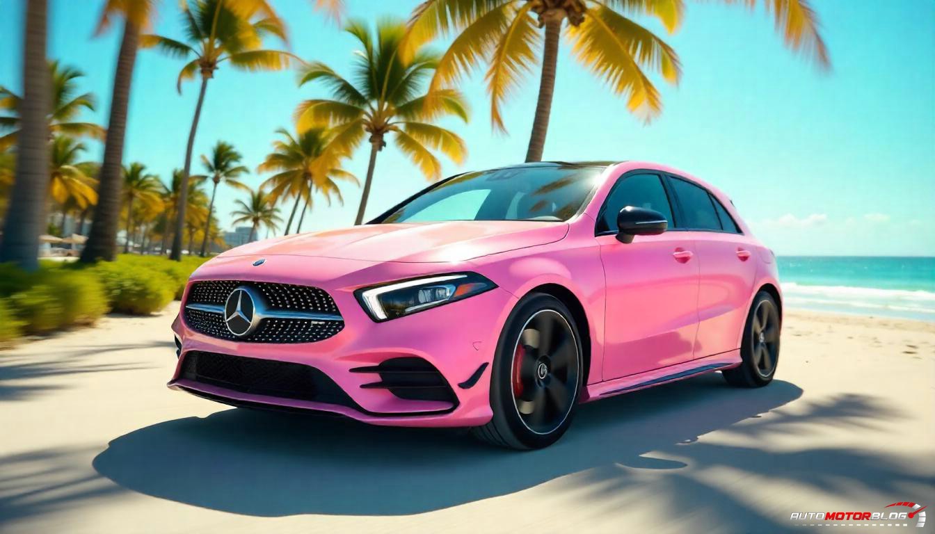 Pink Mercedes Benz A Class (1)