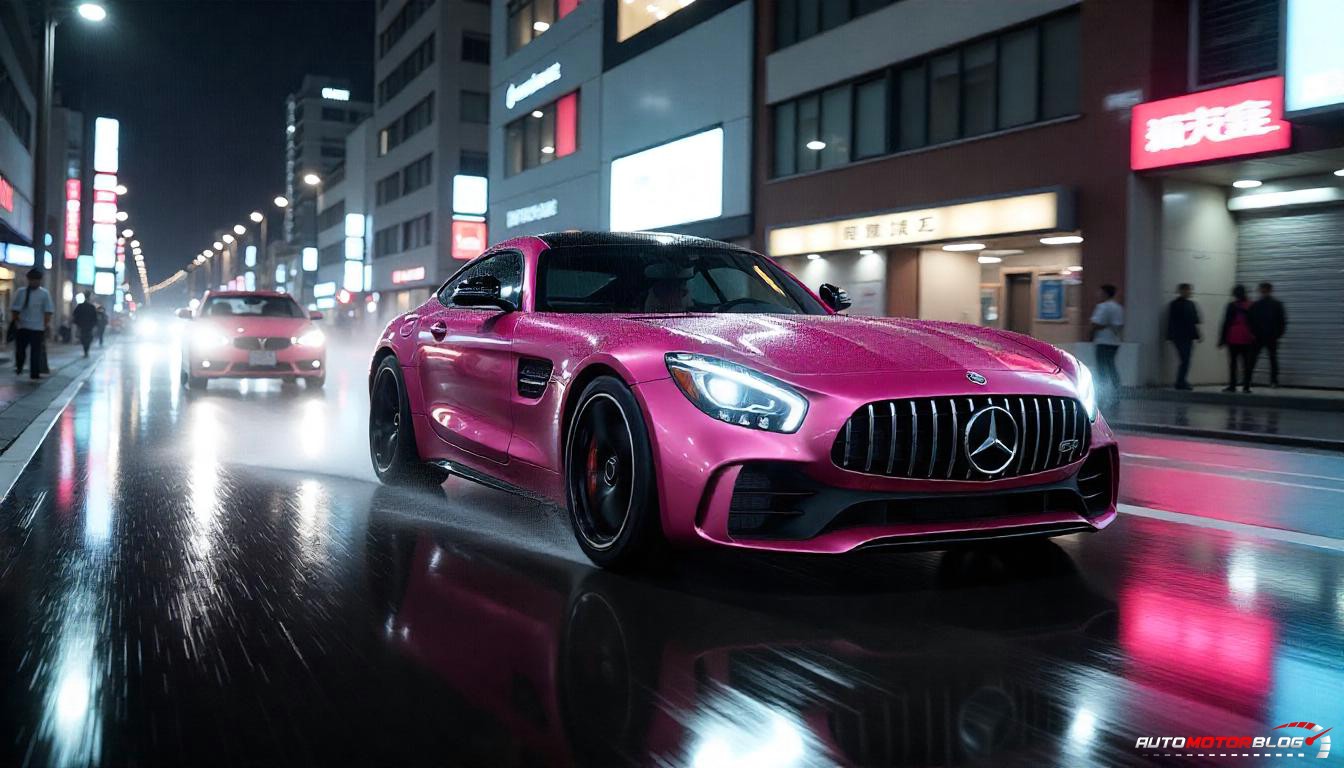Pink Mercedes Benz AMG GT (4)