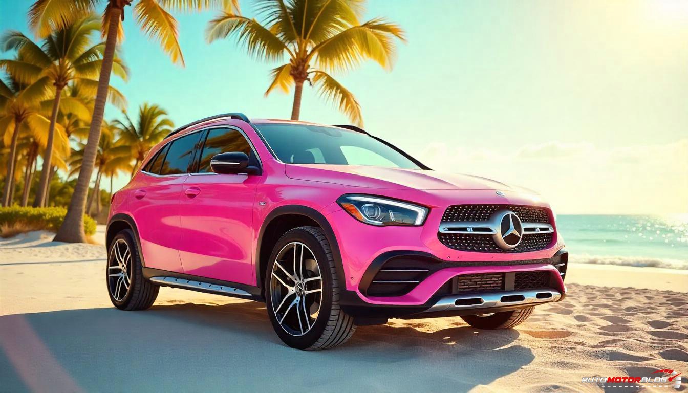 Pink Mercedes Benz GLA (1)