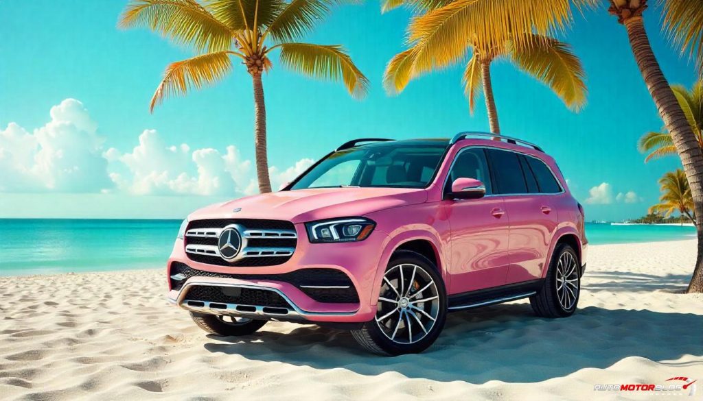 Pink Mercedes Benz GLS (1)