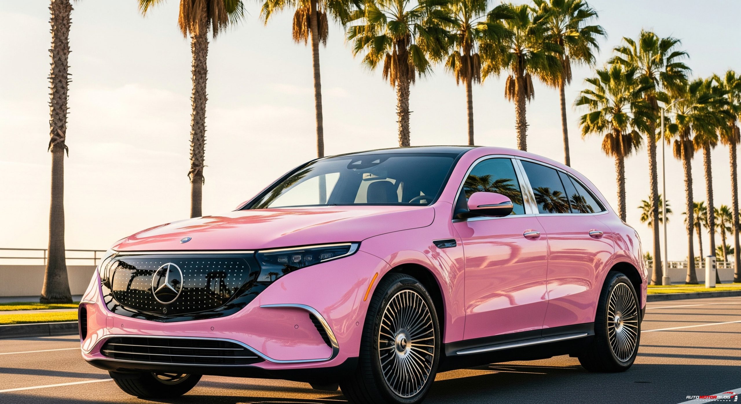 Pink Mercedes Benz Maybach EQS (1)