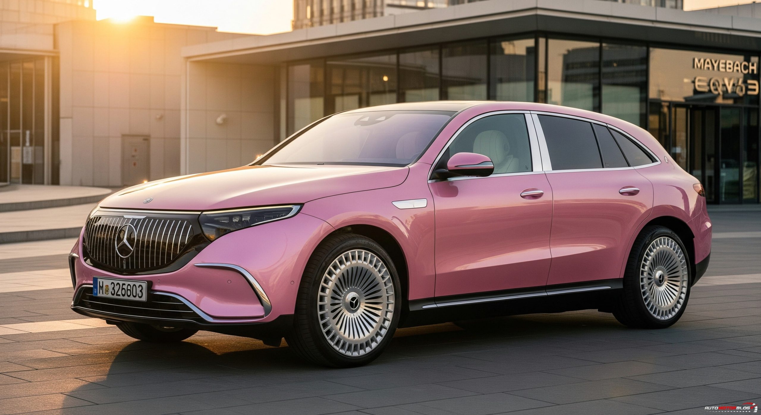Pink Mercedes Benz Maybach EQS (5)