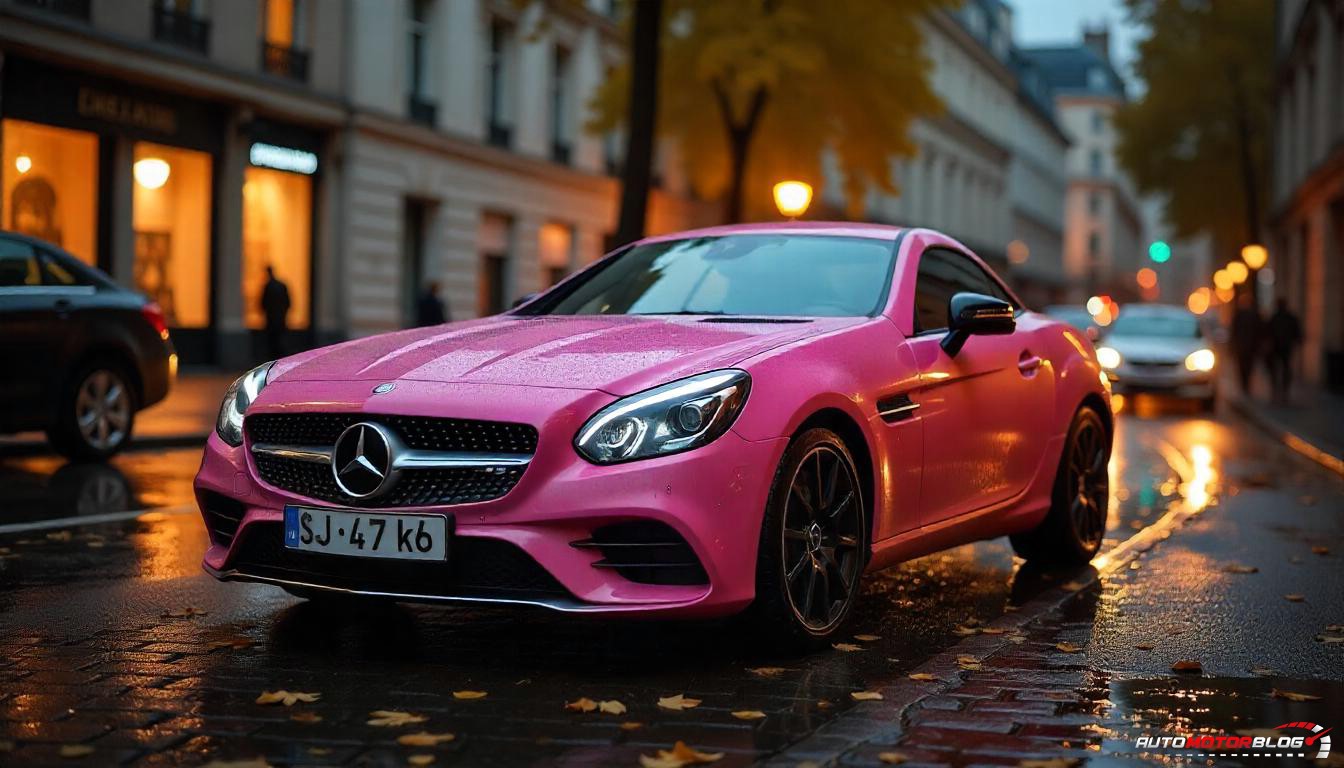Pink Mercedes Benz SLC (2)