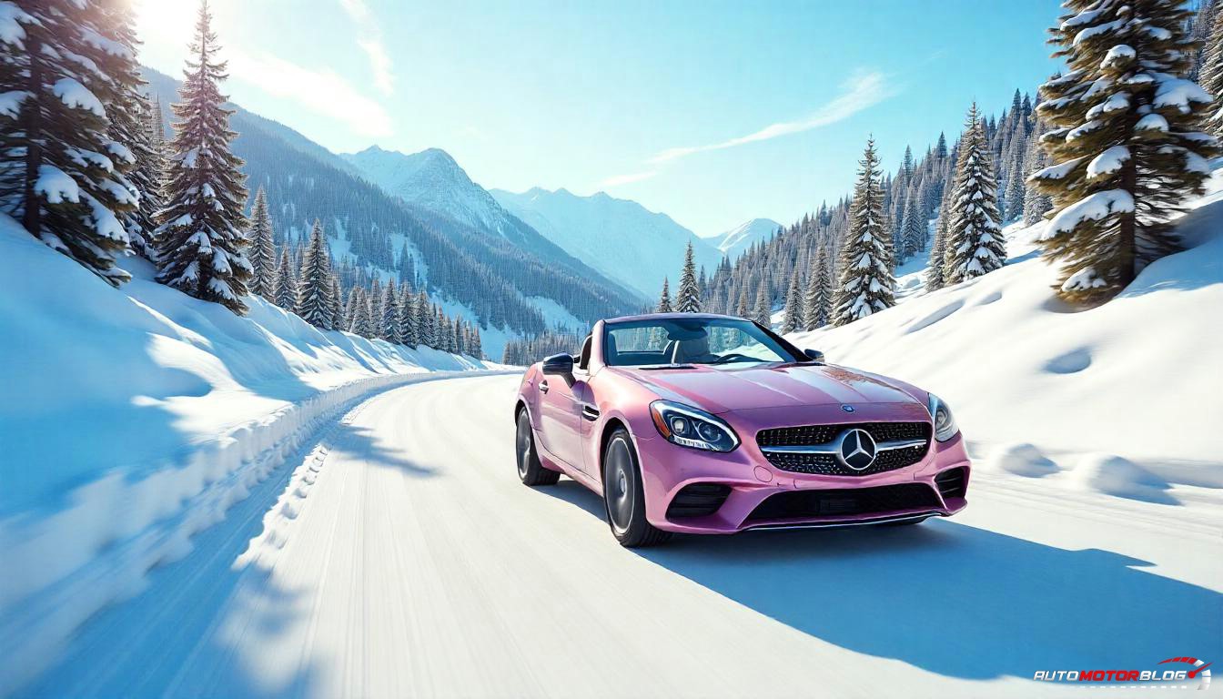 Pink Mercedes Benz SLC (3)