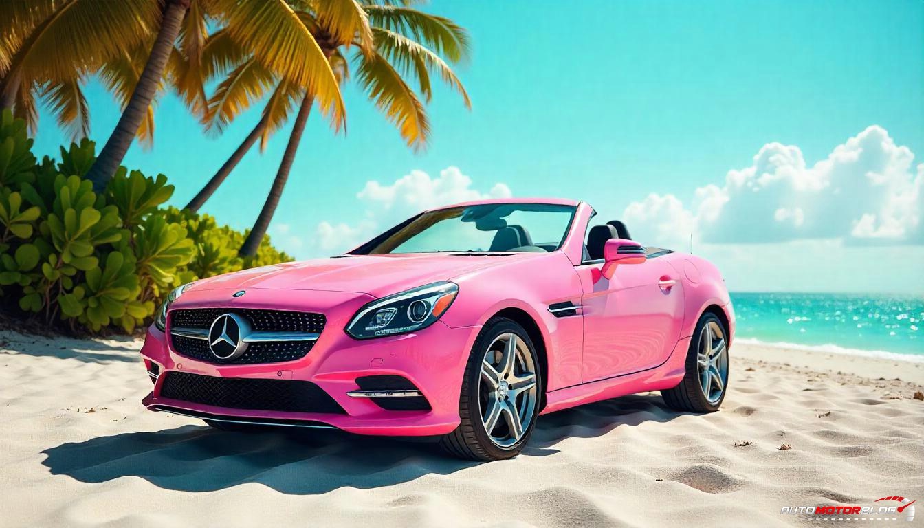 Pink Mercedes Benz SLC (4)
