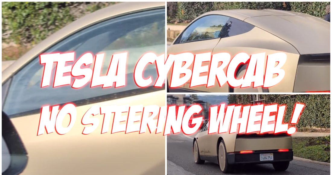 Tesla Cybercab Spotted Public Roads No Steering Wheel