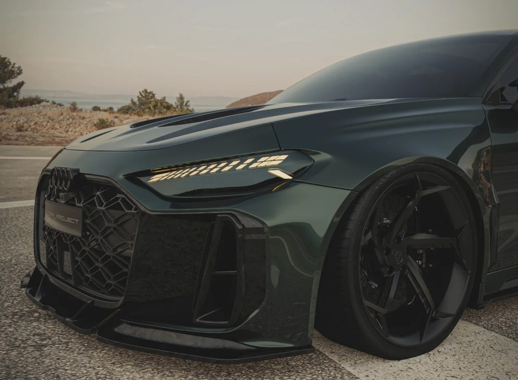 2027 Audi RS5 Sedan Gets a Tuned Body Kit with a Theme of a Snake Rendering (1)