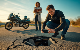 What to Do When a Road Defect Causes a Motorcycle Crash