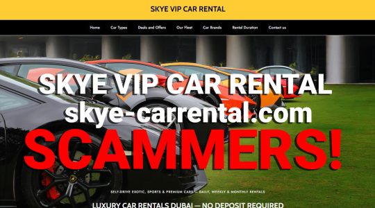 skye vip car rental dubai review