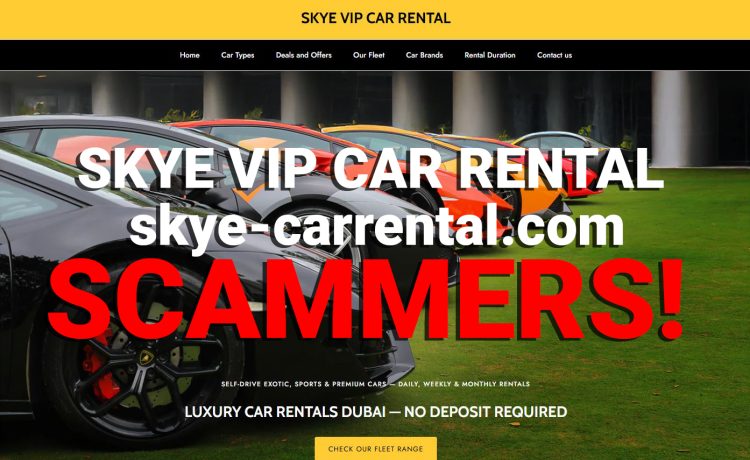 skye vip car rental dubai review