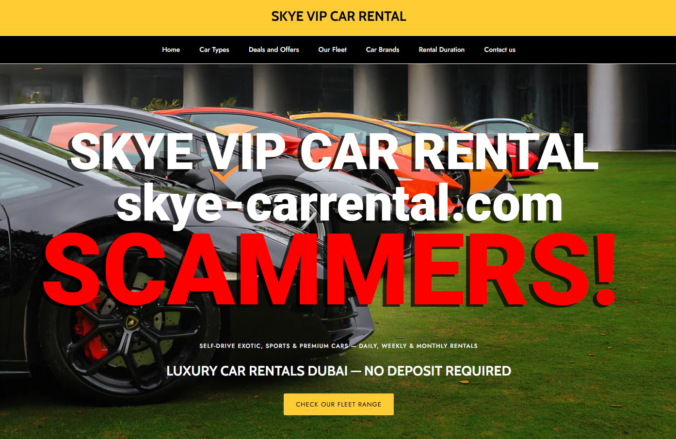 skye vip car rental dubai review