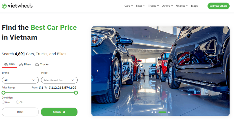 VietWheels Leading Website to Buy Cars in Vietnam