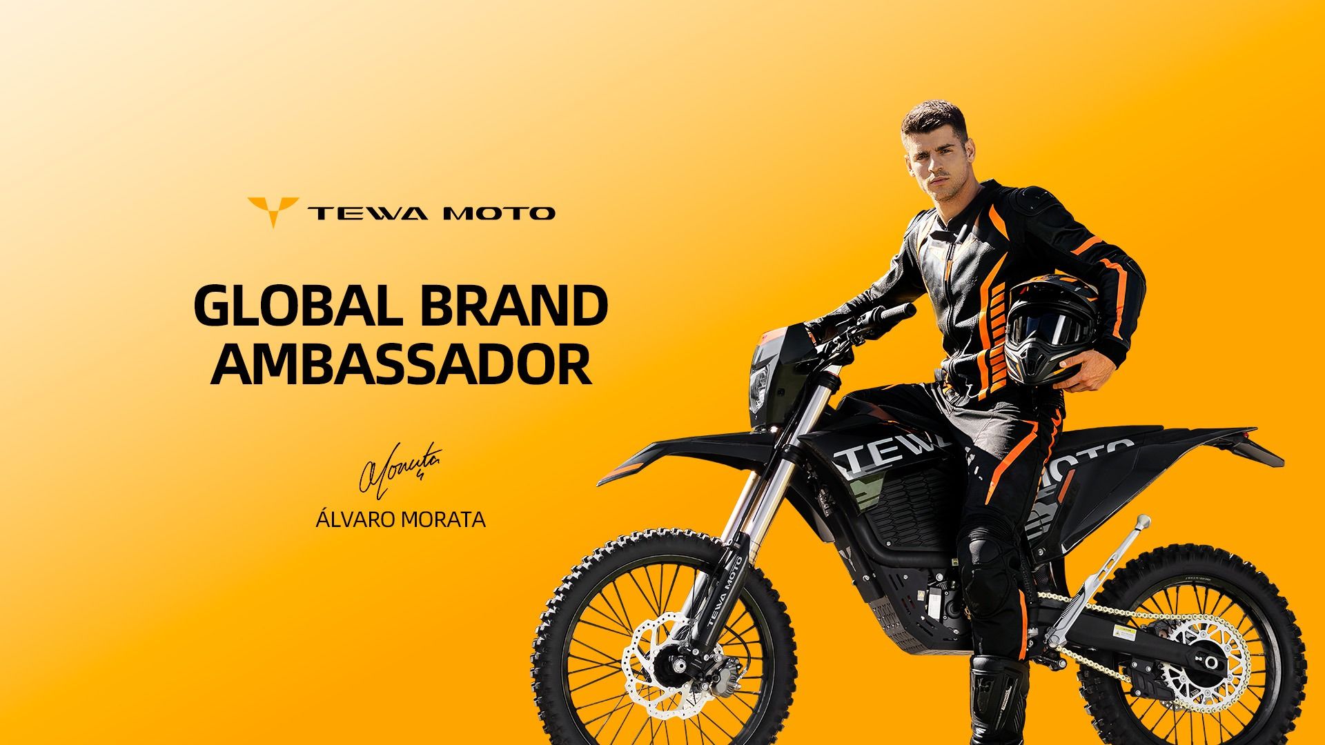 TEWA MOTO Signs Álvaro Morata as First Global Brand Ambassador, Accelerating the Electrification of Power Sports (1)