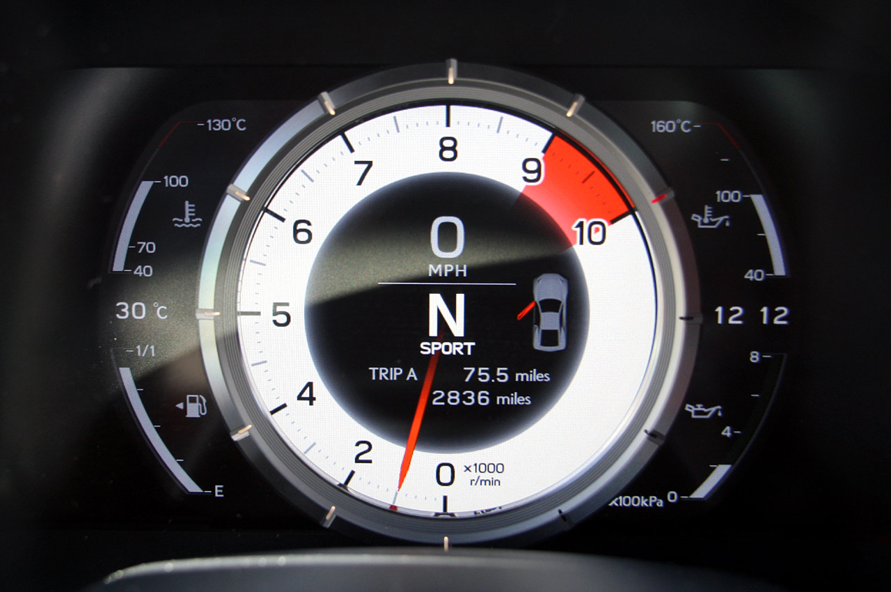 Lexus LFA dashboard information panel