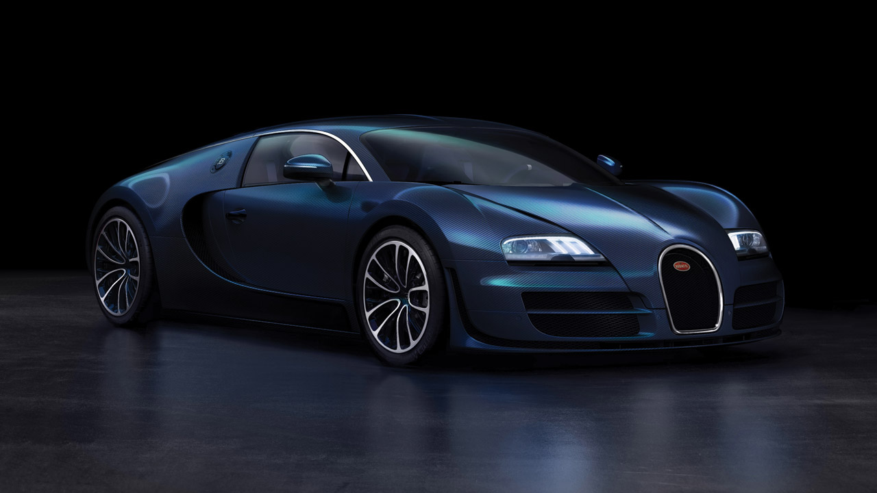 Veyron Super Sport Blue Carbon Front