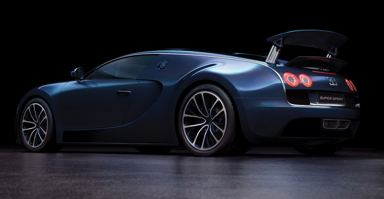 Veyron Super Sport Blue Carbon Rear