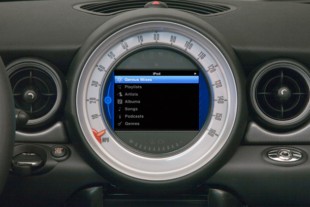 Mini interior and iPod interface