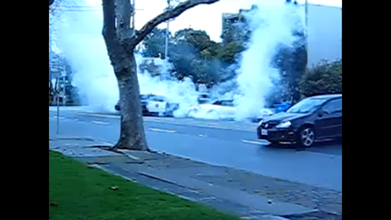 Woman trying to escape the cops