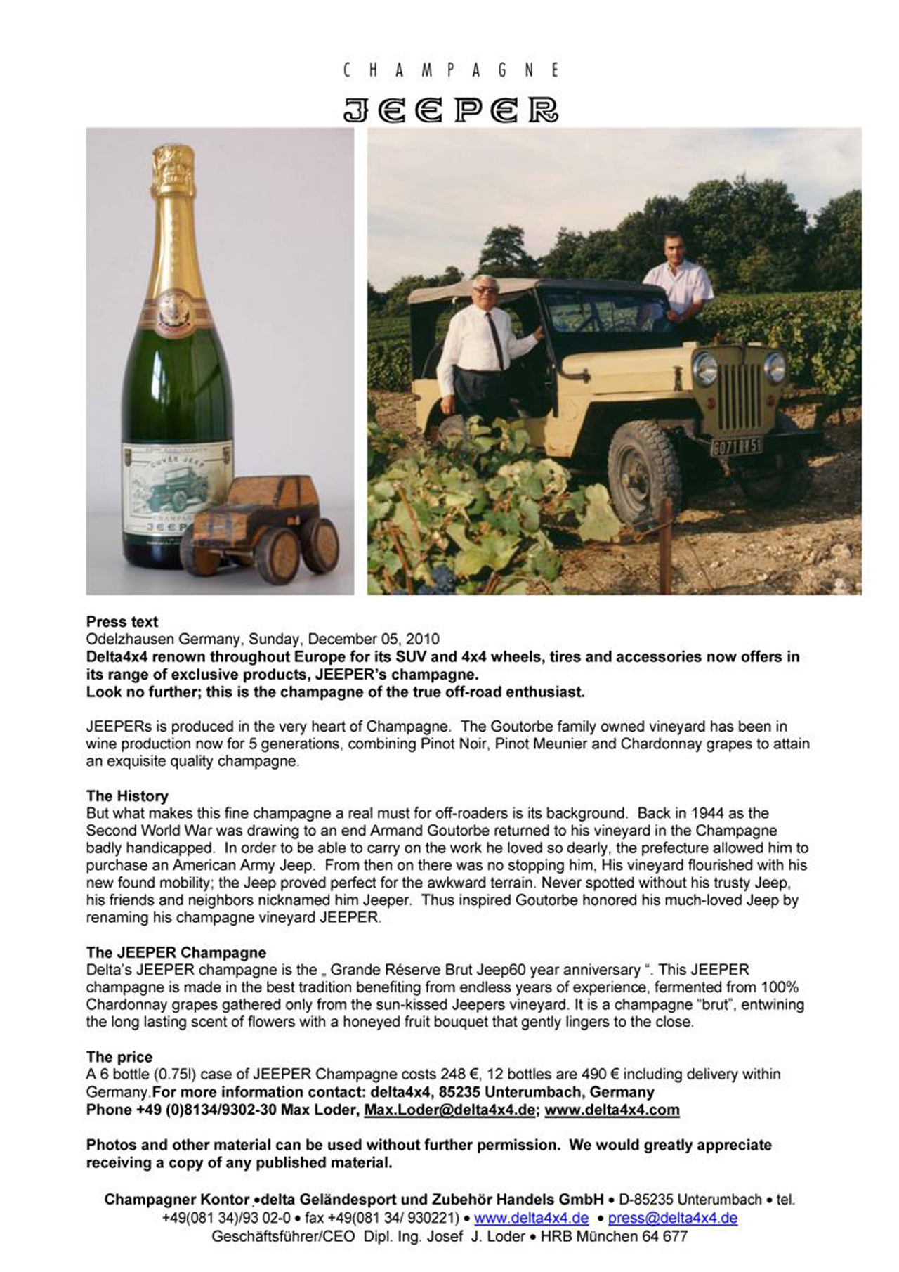 Jeeper anniversary champagne