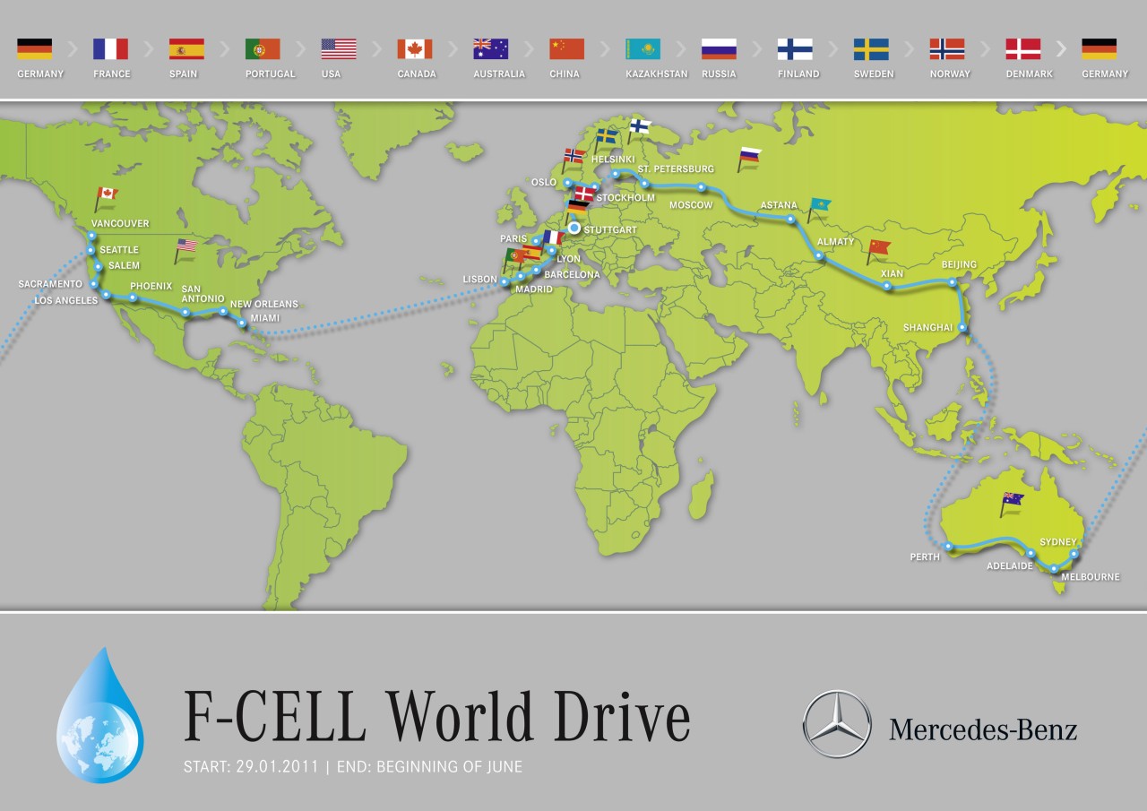 Mercedes B-Klasse F-Cell World Drive