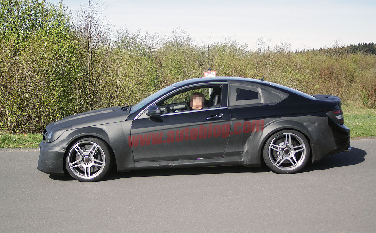 Mercedes C Class Coupe AMG Black Series spyshot