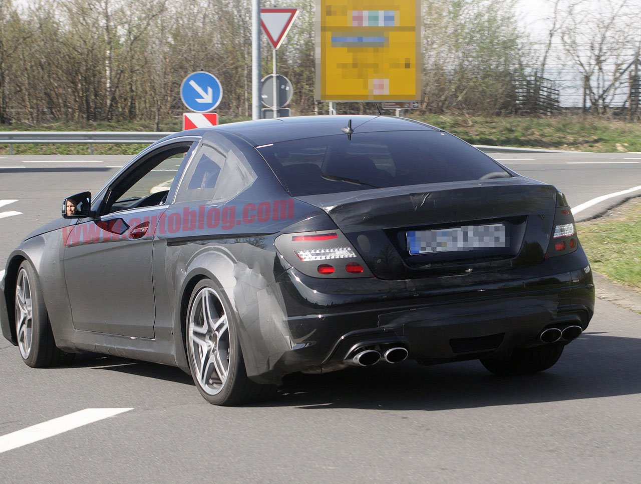 Mercedes C Class Coupe AMG Black Series spyshot
