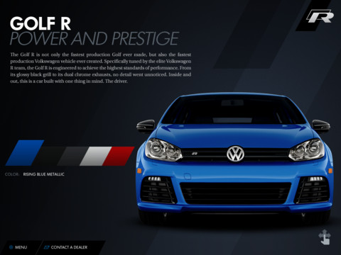 “Golf R Drivers Forever” iPad app