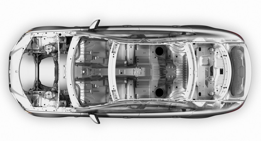 Jaguar XF aluminum monocoque